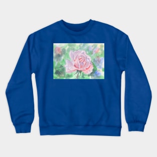 A rose with dew drops Crewneck Sweatshirt